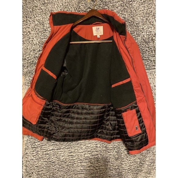 Faded Glory Originals Men's Size LargeThick Red Zip Jacket Zippered Hood Pockets - Picture 5 of 13